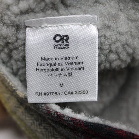 Outdoor Research Yukon Cap Hat Mens Medium Yellow/Red Earflaps Polyester Winter - Picture 9 of 12